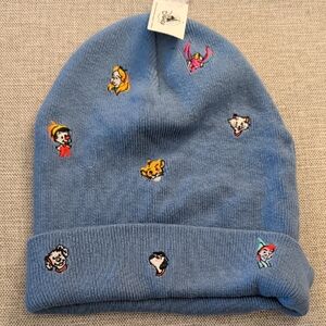 Disney Blue Beanie with Cartoon Characters